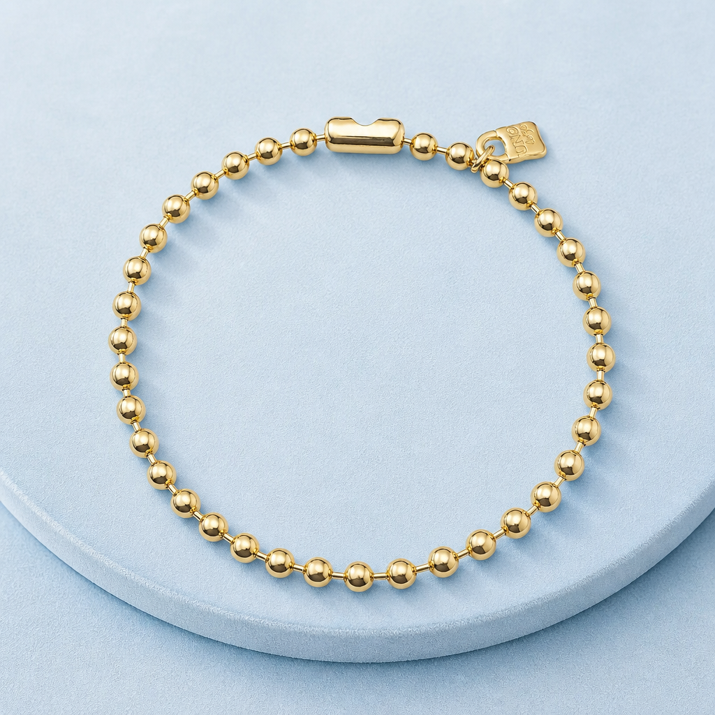 UNO Gold Beaded Necklace