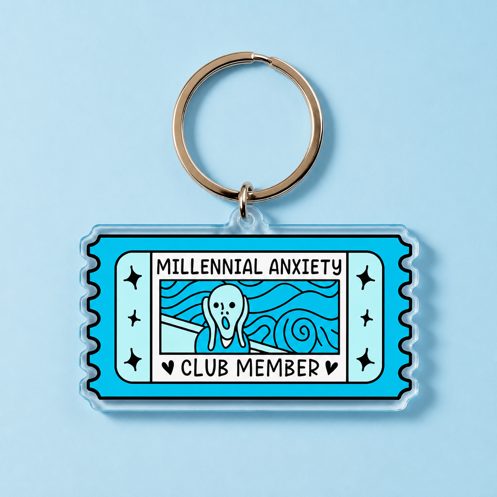 Millenial Anxiety Keychain