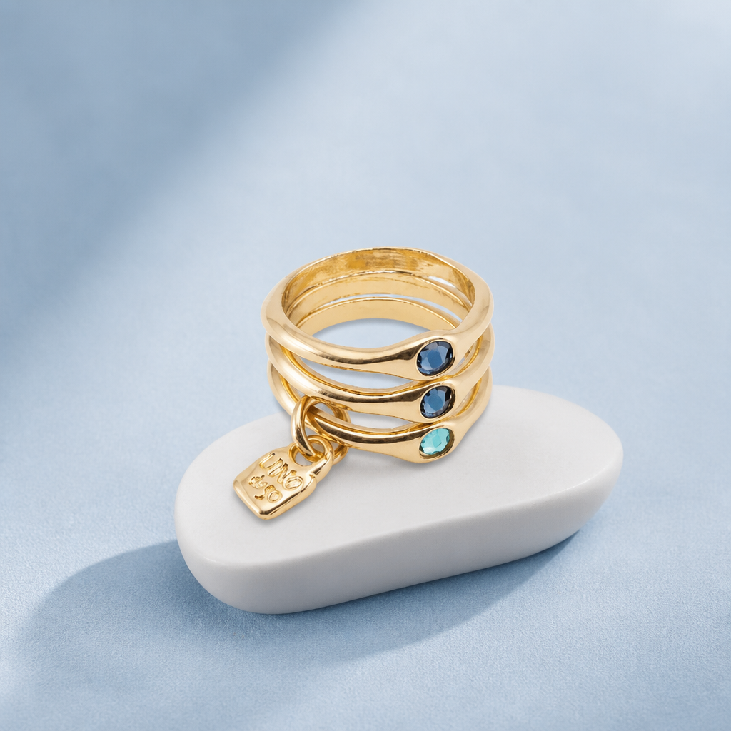 3 Stack Gold Ring