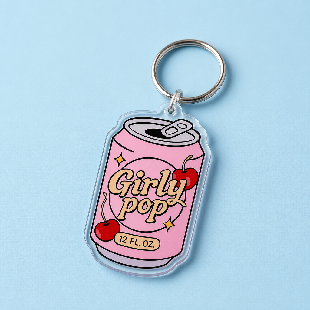 Girly Soda Keychain