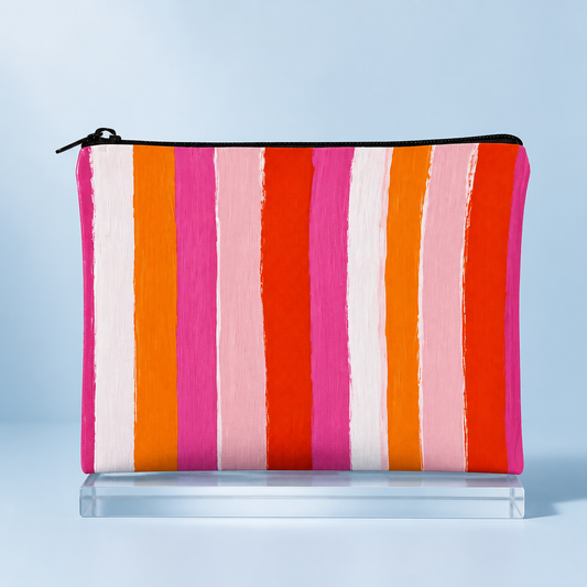 Vibrant Stripes Pouch Bag