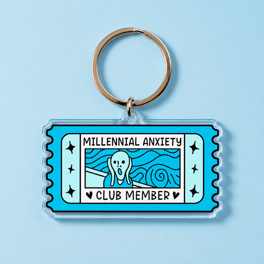 Millenial Anxiety Keychain